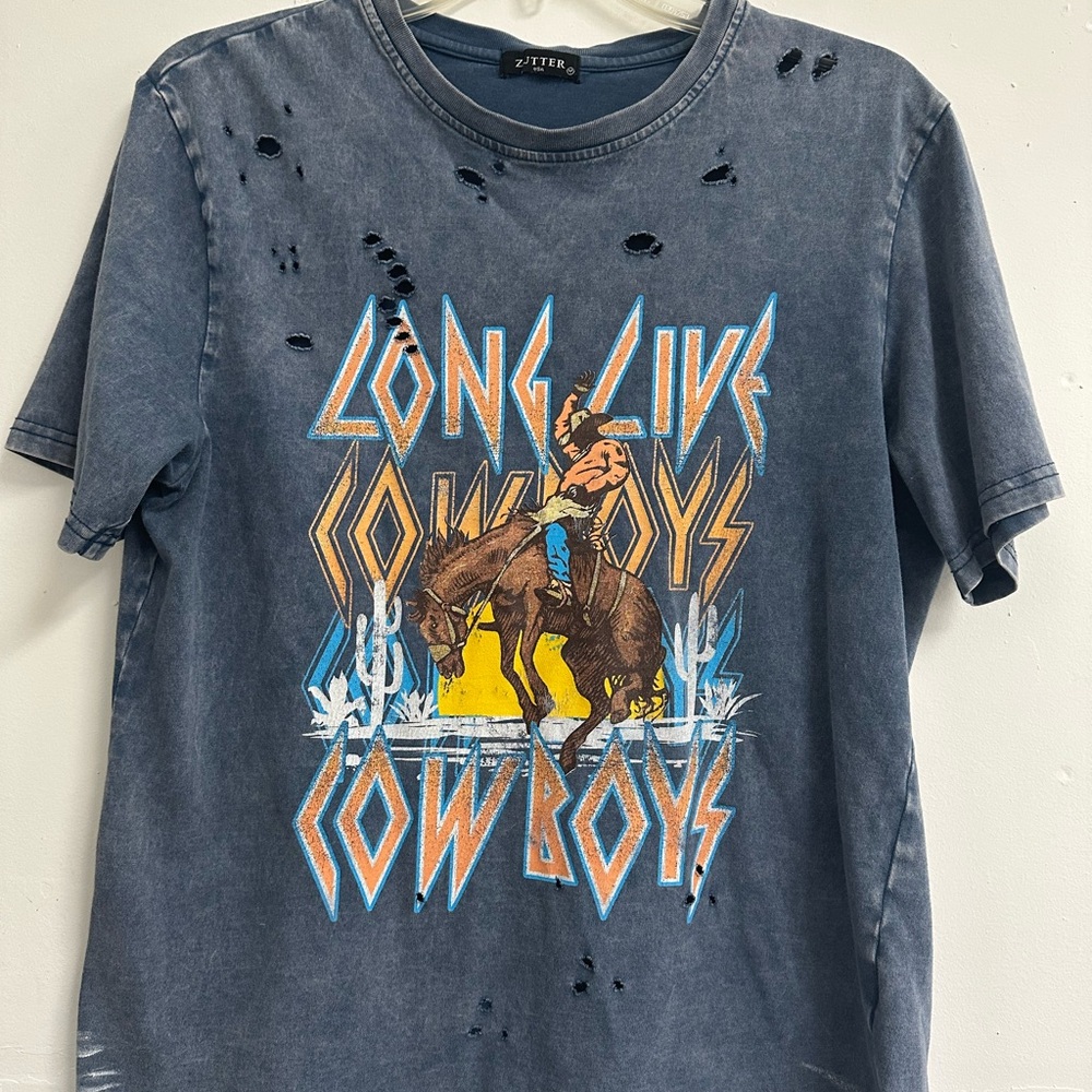 Zutter Distressed Gray Graphic Tee